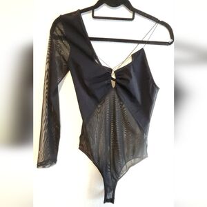 Zara Black Mesh Bodysuit